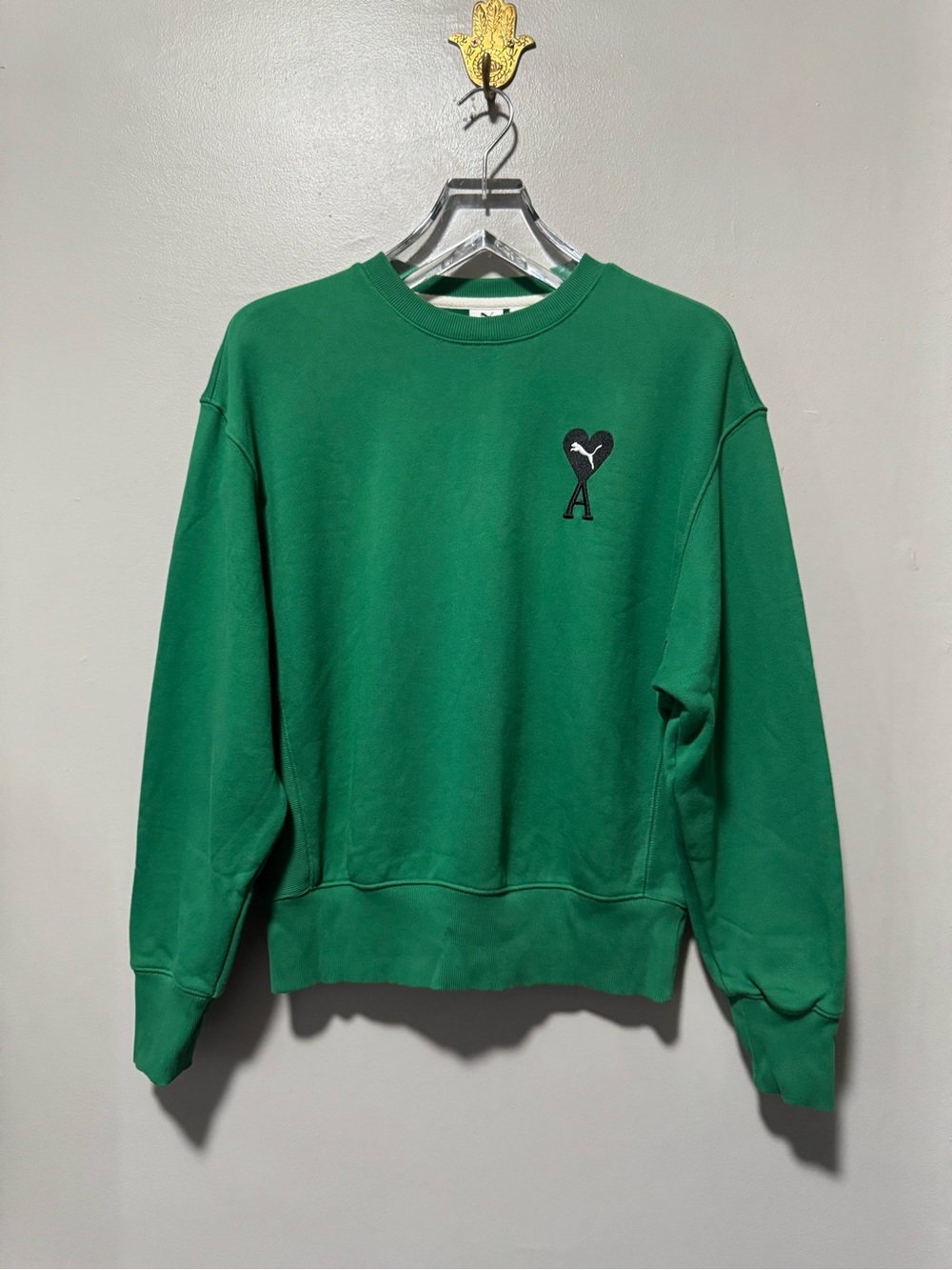 Puma x AMI Alexandre Mattiussi Crewneck Sweatshirt Green Mens Medium